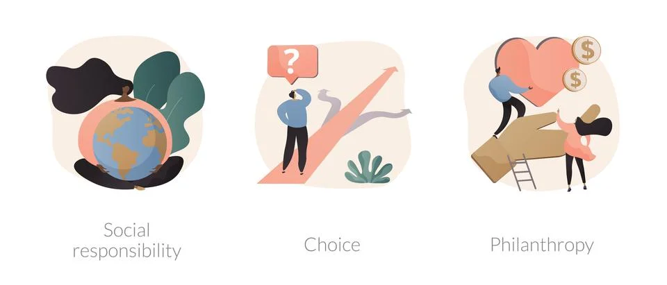 Decision making abstract concept vector illustrations. Stock Illustration