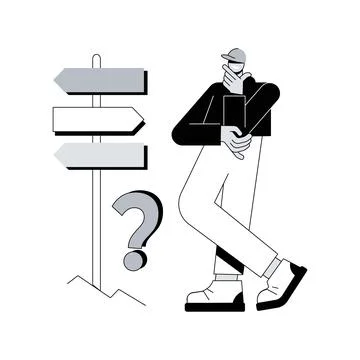 Decision making abstract concept vector illustration. Stock Illustration