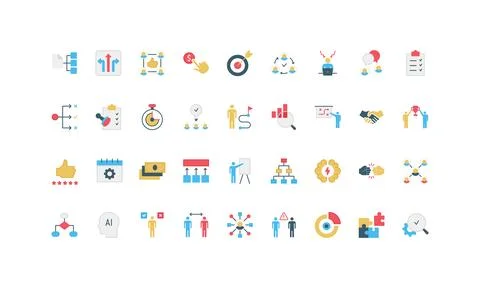 Decision making, algorithms and selection options to identify and find way color Illustrazione stock