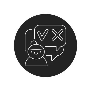 Decision-making black glyph icon. Soft skills. Pictogram for web, mobile app, Stock Illustration
