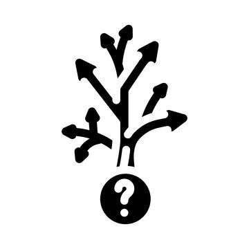 Decision making business process glyph icon vector illustration 스톡 일러스트