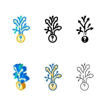 Decision making business variety process color icon vector 스톡 일러스트