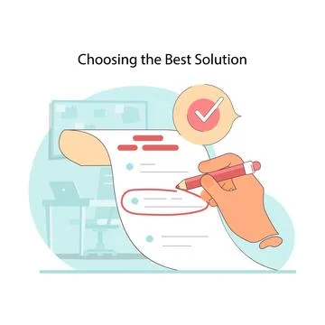 Decision-making concept. Flat vector illustration Stockillustratie