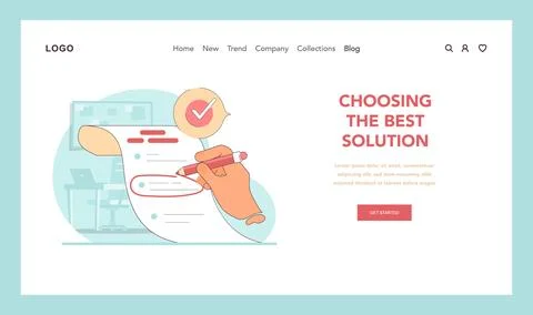 Decision-making concept. Flat vector illustration Stockillustratie