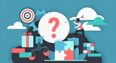 Decision Making Concept With Question Mark Stock Illustration