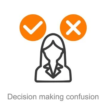 Decision making confusion Stock Illustration