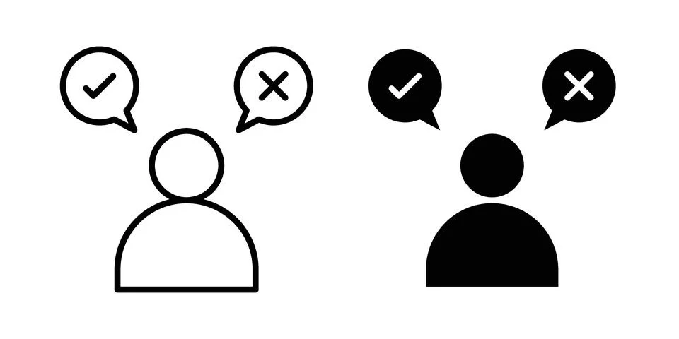 Decision making icon set, collection of vector icons Stock Illustration