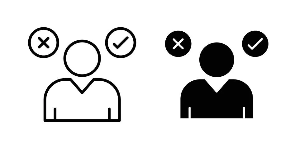 Decision making icon set. Vector EPS 10 Stock Illustration