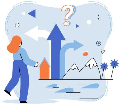 Decision. Making informed decisions is essential for achieving successful Stock Illustration