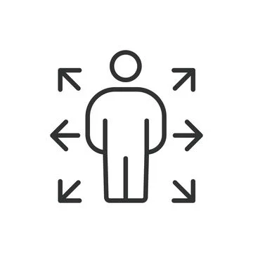 Decision making, in line design. decision making, choices, strategy, analysis イラスト素材