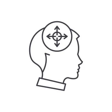 Decision making line icon concept. Decision making vector linear illustration Stock Illustration