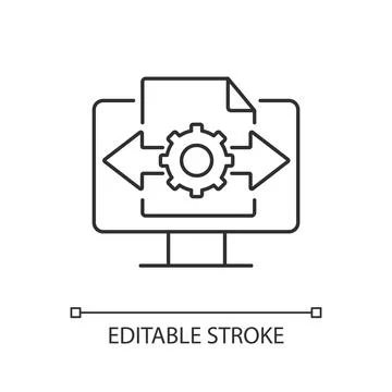Decision making linear icon Stock Illustration
