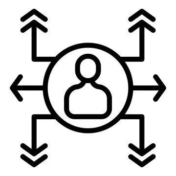 Decision making, opportunity, choosing path, career path, multiple directions Stock Illustration