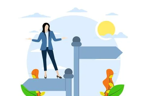 Decision making or choice concept Stock Illustration