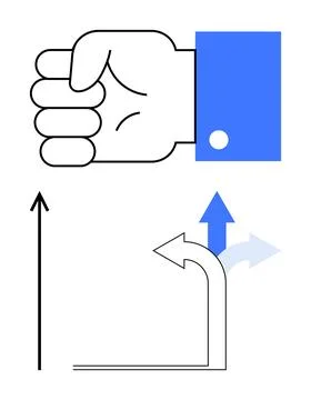 Decision-Making Pathways Navigating Change and Directional Shifts Stock Illustration