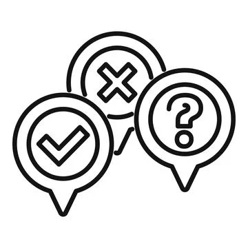Decision making process, choosing correct answer, right choice icon 스톡 일러스트