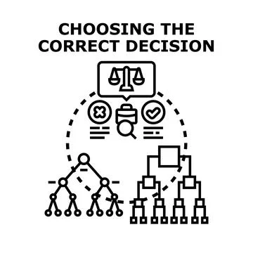 Decision making process choosing correct path strategy 스톡 일러스트