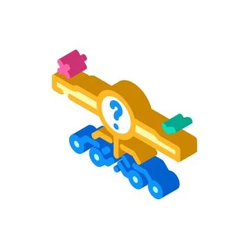 Decision making process comparing options with questions Stock Illustration