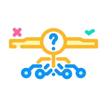 Decision making process with multiple options algorithm Illustrazione stock