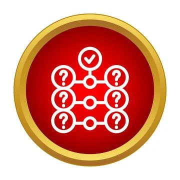 Decision making process with options and chosen solution Иллюстрация