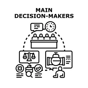 Decision making process with weighing options Stock Illustration