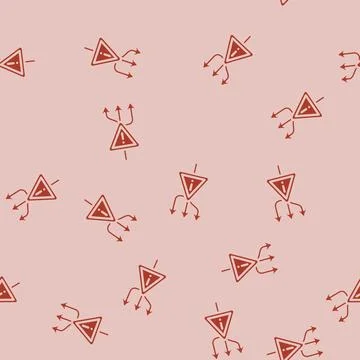 Decision making risk glyph vector seamless pattern Illustration