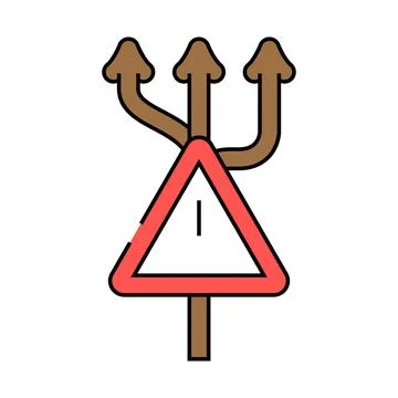 Decision making risk icon color illustration Illustration