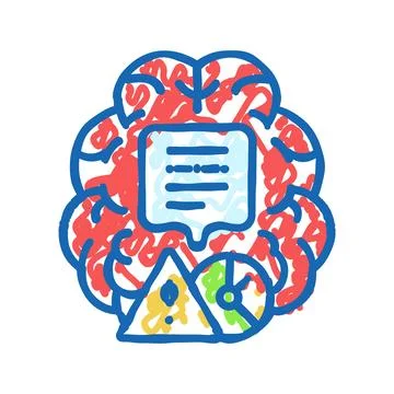 Decision making risk icon doodle illustration Stock Illustration