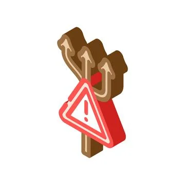 Decision making risk isometric icon vector illustration Illustration