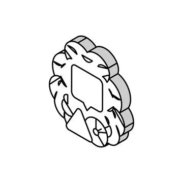 Decision making risk isometric icon vector illustration Stock Illustration