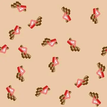 Decision making risk isometric icon seamless pattern Illustration