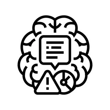 Decision making risk line icon vector illustration Stock Illustration
