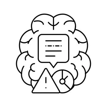 Decision making risk line icon vector illustration Stock Illustration