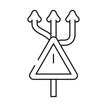 Decision making risk line icon vector illustration Stock Illustration