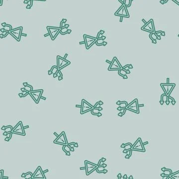 Decision making risk line vector seamless pattern 스톡 일러스트