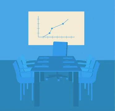 Decision-making room. Working in an office Stock Illustration