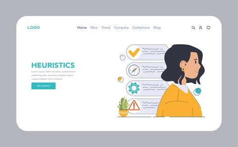 Decision-making set. Strategic thinking, brainstorming and solution research Stockillustratie