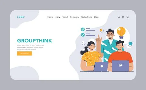 Decision-making set. Strategic thinking, brainstorming and solution research Stock Illustration