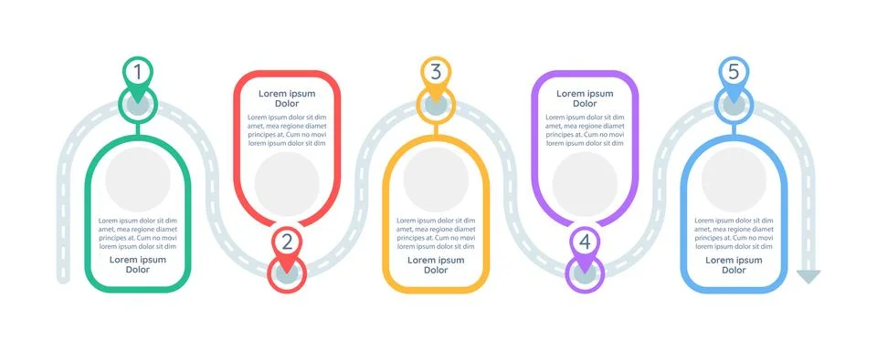 Decision making steps vector infographic template Stock-Illustration