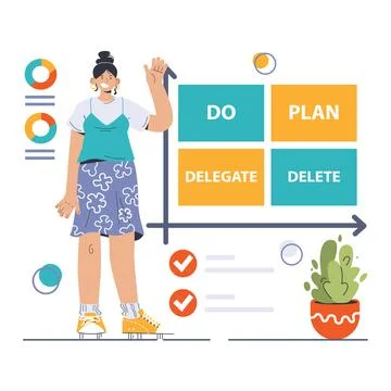 Decision-making. Strategic thinking, brainstorming and solution research Stock Illustration