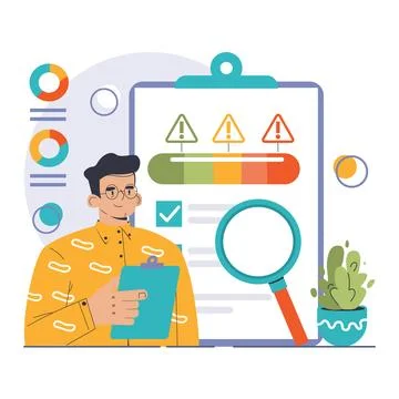 Decision-making. Strategic thinking, brainstorming and solution research 스톡 일러스트