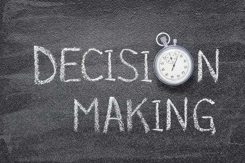 Decision making watch Stock Photos