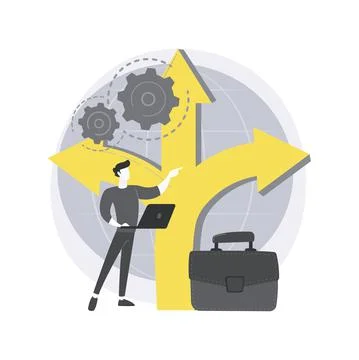 Decision management abstract concept vector illustration. Stock Illustration