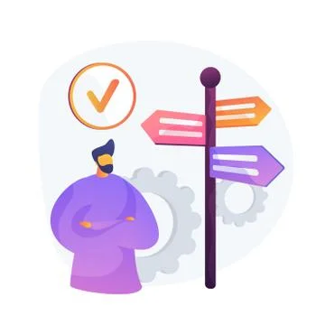 Decision management vector concept metaphor Stock Illustration