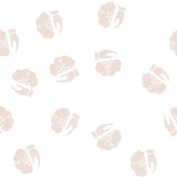 Decision problem glyph seamless pattern Stock Illustration