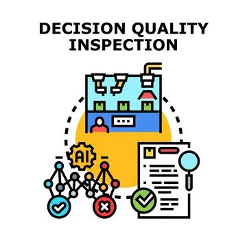 Decision quality inspection using artificial intelligence analysis Stock Illustration