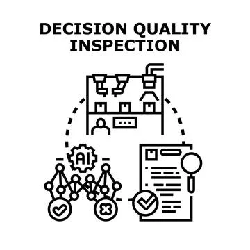 Decision quality inspection using artificial intelligence analysis Stock Illustration