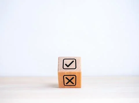 Decision, right or wrong choosing, positive or negative, yes or no concepts.. Stock Photos