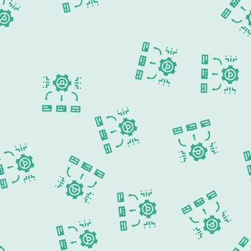 Decision support analyst glyph seamless pattern Stock Illustration