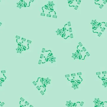 Decision support analyst glyph vector seamless pattern 스톡 일러스트